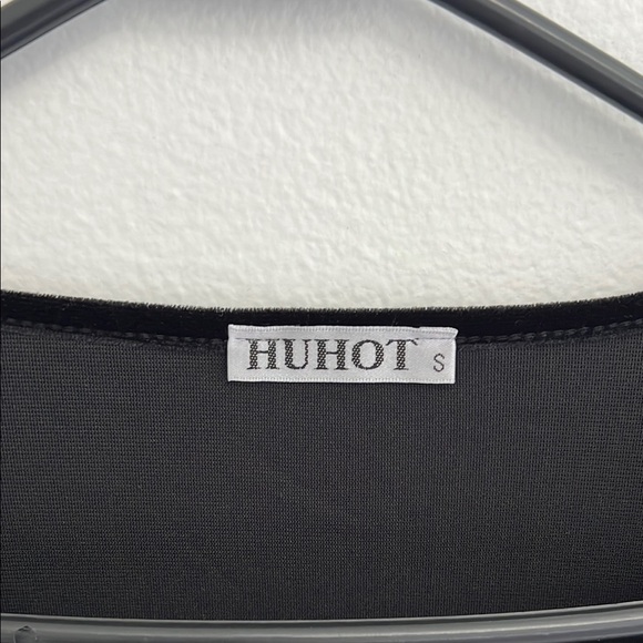 Black Ruched Wrap Dress V-Neck Long Sleeve - Picture 2 of 10